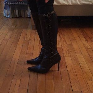 Giuseppe Zanotti high heeled lace up boots